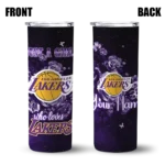 personalized los angeles lakers rose romance purple black skinny tumbler best selling 1.webp