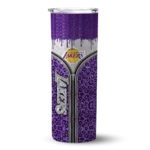 personalized los angeles lakers sparkle drip purple skinny tumbler best selling 1.webp