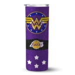 personalized los angeles lakers star cluster purple skinny tumbler best selling 1.webp