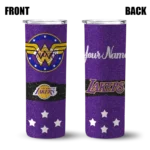 personalized los angeles lakers star cluster purple skinny tumbler best selling 1.webp