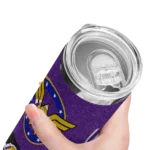 personalized los angeles lakers star cluster purple skinny tumbler best selling 1.webp