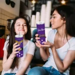 personalized los angeles lakers star cluster purple skinny tumbler best selling 1.webp