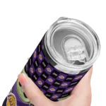 personalized los angeles lakers yoda cozy purple black skinny tumbler best selling 1.webp