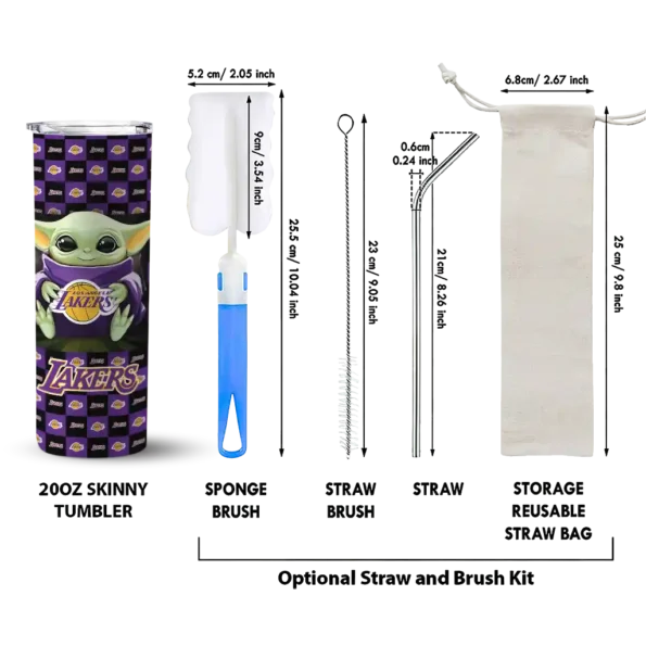 personalized los angeles lakers yoda cozy purple black skinny tumbler new arrival.webp