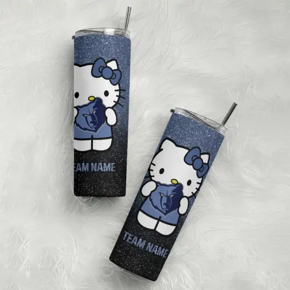 personalized memphis grizzlies hello kitty blue black skinny tumbler top rated.webp