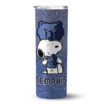personalized memphis grizzlies snoopy attitude blue skinny tumbler best selling 1.webp