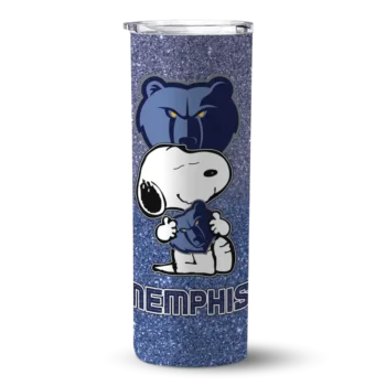 personalized memphis grizzlies snoopy attitude blue skinny tumbler best selling 1.webp