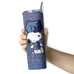 personalized memphis grizzlies snoopy attitude blue skinny tumbler best selling 1.webp