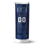 personalized memphis grizzlies stacked diamond blue skinny tumbler best selling 1.webp