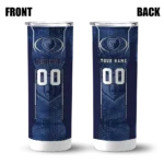 personalized memphis grizzlies stacked diamond blue skinny tumbler best selling 1.webp