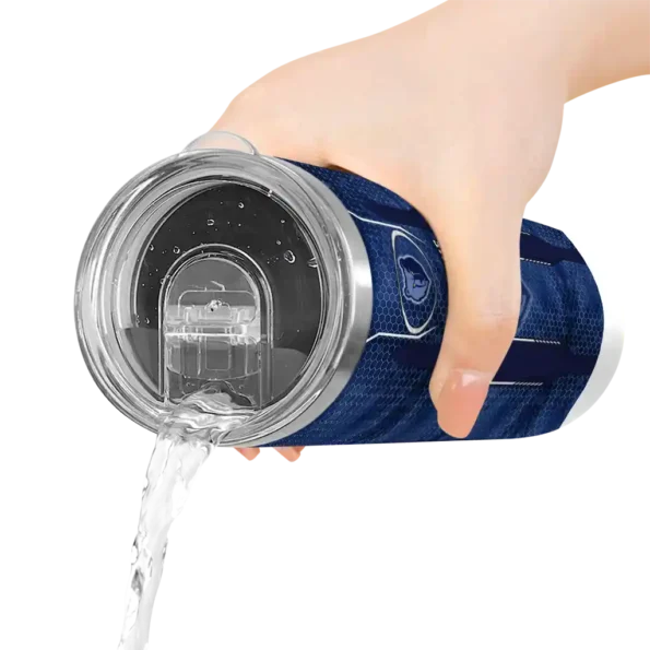 personalized memphis grizzlies stacked diamond blue skinny tumbler latest model.webp