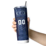 personalized memphis grizzlies stacked diamond blue skinny tumbler best selling 1.webp
