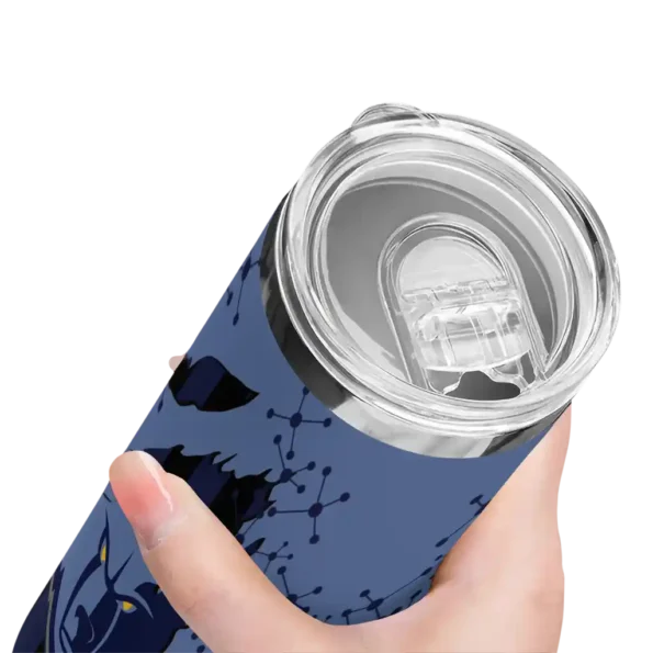 personalized memphis grizzlies star pop blue black skinny tumbler high quality.webp