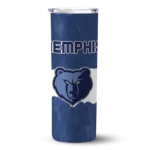 personalized memphis grizzlies torn band blue white skinny tumbler best selling 1.webp
