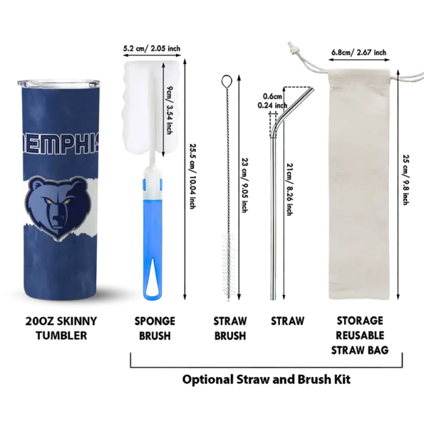 personalized memphis grizzlies torn band blue white skinny tumbler new arrival.webp