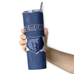 personalized memphis grizzlies torn band blue white skinny tumbler best selling 1.webp