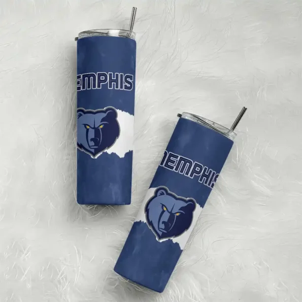 personalized memphis grizzlies torn band blue white skinny tumbler top rated.webp