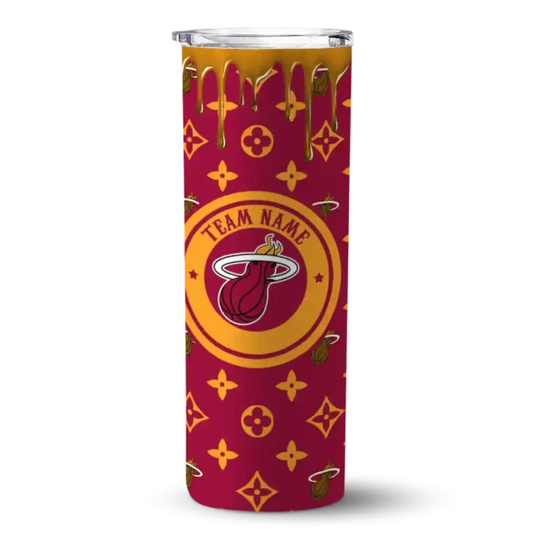 personalized miami heat camo streak red skinny tumbler best selling 1.webp