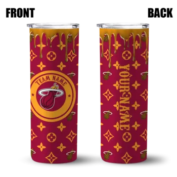 personalized miami heat camo streak red skinny tumbler fashion forward.webp