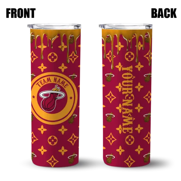 personalized miami heat camo streak red skinny tumbler fashion forward.webp