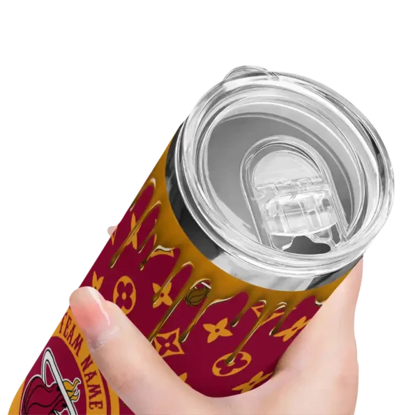 personalized miami heat camo streak red skinny tumbler high quality.webp