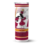 personalized miami heat snoopy dog red white skinny tumbler best selling 1.webp