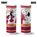 personalized miami heat snoopy dog red white skinny tumbler best selling 1.webp