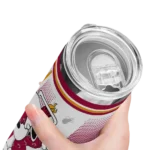 personalized miami heat snoopy dog red white skinny tumbler best selling 1.webp