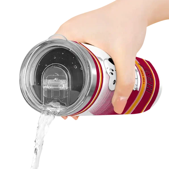 personalized miami heat snoopy dog red white skinny tumbler latest model.webp