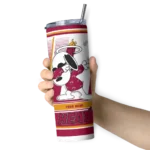 personalized miami heat snoopy dog red white skinny tumbler best selling 1.webp