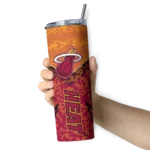 personalized miami heat spiral burst print red skinny tumbler best selling 1.webp