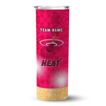 personalized miami heat starburst tiles red skinny tumbler best selling 1.webp
