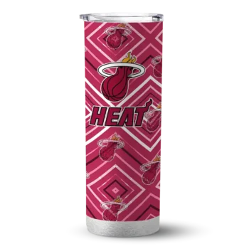 personalized miami heat zipper leopard red skinny tumbler best selling 1.webp
