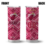 personalized miami heat zipper leopard red skinny tumbler best selling 1.webp