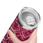 personalized miami heat zipper leopard red skinny tumbler best selling 1.webp