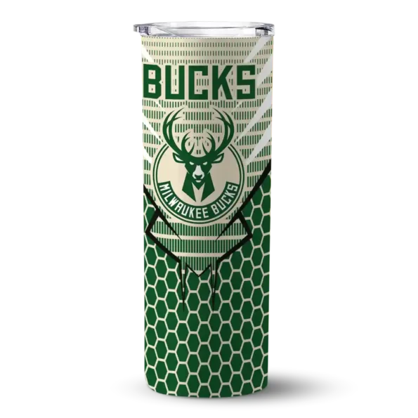 personalized milwaukee bucks chevron stripes green skinny tumbler best selling 1.webp