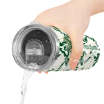 personalized milwaukee bucks claw marks green white skinny tumbler best selling 1.webp