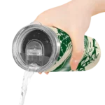 personalized milwaukee bucks helmet clash green skinny tumbler best selling 1.webp