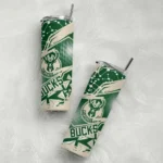 personalized milwaukee bucks helmet clash green skinny tumbler best selling 1.webp