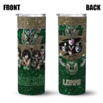 personalized milwaukee bucks kiss band cream skinny tumbler best selling 1.webp