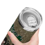 personalized milwaukee bucks kiss band cream skinny tumbler best selling 1.webp