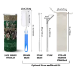 personalized milwaukee bucks kiss band cream skinny tumbler best selling 1.webp