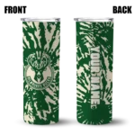 personalized milwaukee bucks metallic grid green skinny tumbler best selling 1.webp