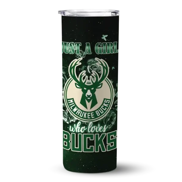 personalized milwaukee bucks rose romance green black skinny tumbler best selling 1.webp