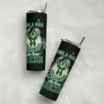 personalized milwaukee bucks rose romance green black skinny tumbler best selling 1.webp