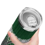 personalized milwaukee bucks sparkle drip green skinny tumbler best selling 1.webp