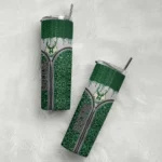 personalized milwaukee bucks sparkle drip green skinny tumbler best selling 1.webp