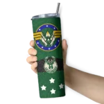 personalized milwaukee bucks star cluster green skinny tumbler best selling 1.webp