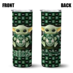 personalized milwaukee bucks yoda cozy green black skinny tumbler best selling 1.webp