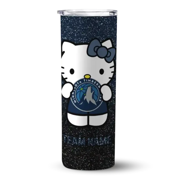 personalized minnesota timberwolves hello kitty midnight blue black skinny tumbler best selling.webp